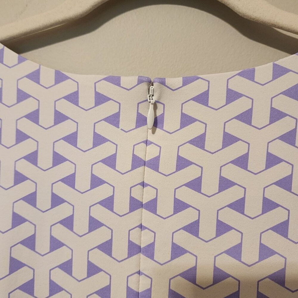J.Mclaughlin dress sz XL women white geometric pattern Catalina fabric - Picture 7 of 13